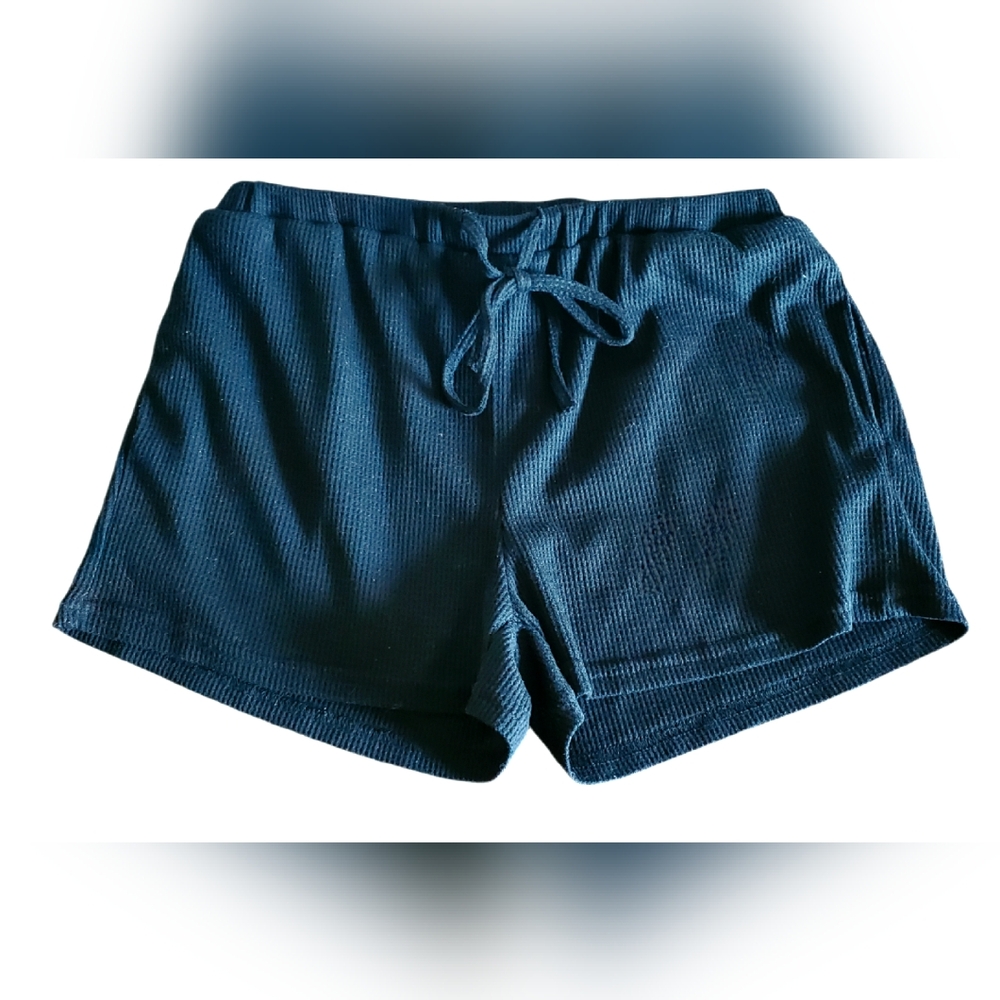 Ekouaer Womens M Sleep Shorts Black Elastic Drawstring‎ Waist Comfort Athleisure